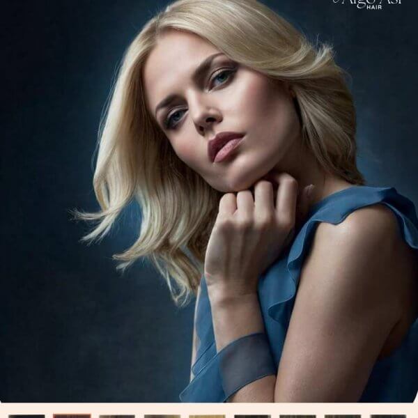 Peluca Natural Rubí de 100% cabello humano con lace front