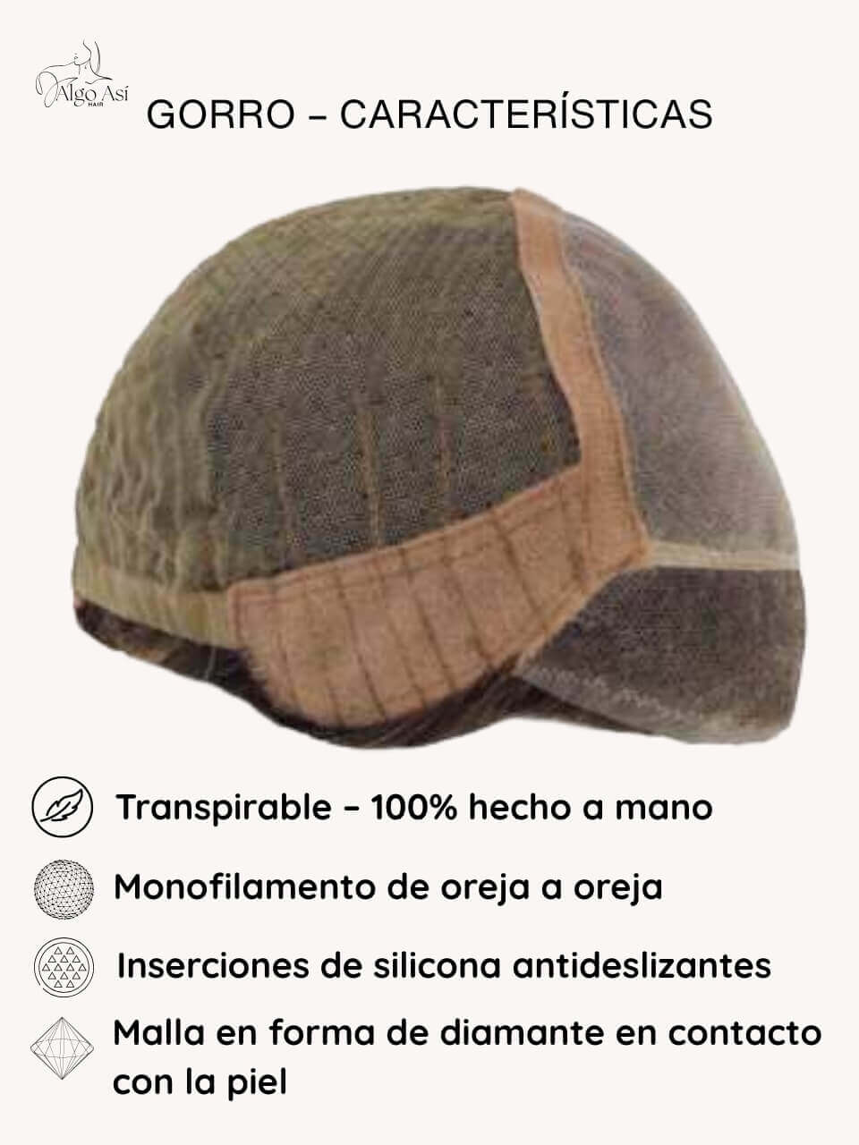 Diseño gorro peluca